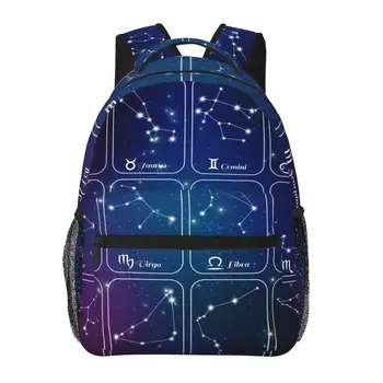 Мужской Женский рюкзак Набор карточек с зодиакальными созвездиями, школьный рюкзак для женщин, мужская модная сумка 2023 года, студенческий рюкзак для книг 4