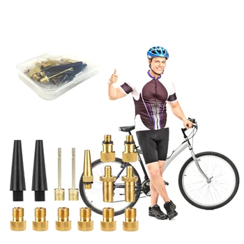 Набор из 15 предметов, набор адаптеров для велосипедных клапанов, Французский адаптер для форсунок Sv Av Dv, Аксессуары для накачивания, Набор адаптеров для велосипедных клапанов 15
