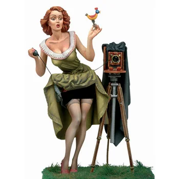 Наборы миниатюрных моделей из смолы в разобранном виде, 1/22 80 мм, подставка для древней женщины, неокрашенные 4