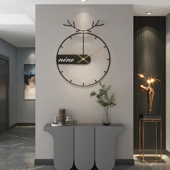 Настенные часы для гостиной, легкие Роскошные Современные простые настенные часы, модные Декоративные часы для дома в скандинавском стиле 9