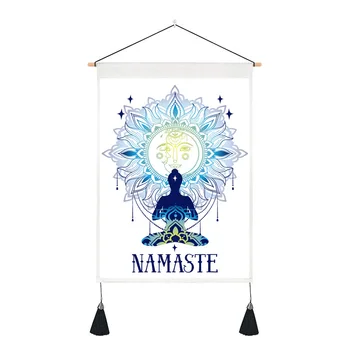 Настенный гобелен-одеяло для индийской йоги Namaste, украшения для вашей спальни 7
