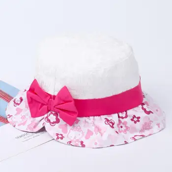 Новая Кавайная милая солнцезащитная шляпа Sanrio Hellokitty, Рыбацкая шляпа, защита от солнца, защита от ультрафиолета, Подарки на День рождения, Детские подарки, Игрушки для девочек 14