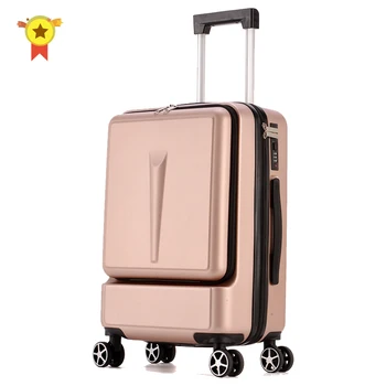 Новая мода, 24-дюймовый передний карман, тележка для багажа на колесиках, коробка с паролем, 20-дюймовый посадочный чемодан, женская дорожная сумка, багажник