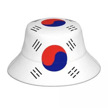 Новая Рыбацкая Шляпа Унисекс Модный Флаг Южной Кореи Bob Cap Ветрозащитная Уличная Светоотражающая Панама 14