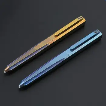 Новая титановая шариковая ручка Шариковая гелевая ручка EDC Карманная уличная многоцелевая ручка для инструментов 15