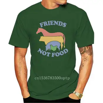 Новая Хлопковая футболка Hillbilly Friends Not Food, Винтажная Футболка, Подарок для Вегана, Вегетарианская Натуральная Милая Футболка Хиппи 80-х 90-х годов 14