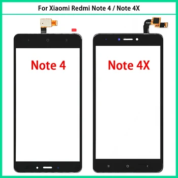 Новинка Для Xiaomi Redmi Note 4/Note 4X Сенсорная Панель с Сенсорным Экраном Дигитайзер Сенсор ЖК-Передняя Стеклянная Крышка Note4 Замена Сенсорного экрана 4