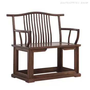 Новое китайское североамериканское кресло мастера Дзен из черного ореха, Мастерское кресло, круглое кресло из цельного дерева, дзен-кресло для медитации под старым вязом 5