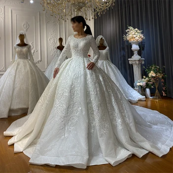 Новое мусульманское белое свадебное платье по индивидуальному заказу 5