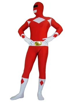 Новый Красный Зюрангер Сентай Косплей Костюм Боди из Спандекса Sentai Zyuranger Ranger Косплей Костюмы Рейнджеров Зентай Just Bodysuit 1