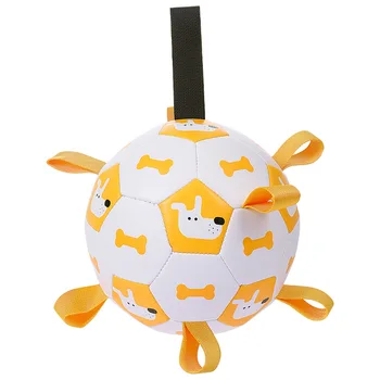 Новый уличный футбольный мяч для собак, скрежещущий зубами Интерактивный мяч для дрессировки собак, устойчивый к укусам 2