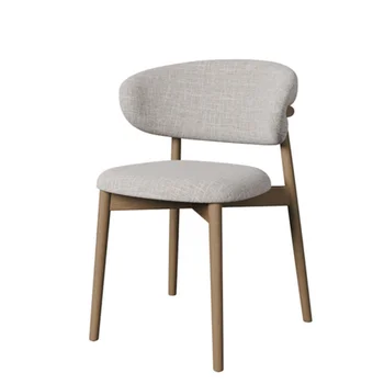Обеденные стулья для гостиной, эргономичный кухонный обеденный стул Nordic, диван, Деревянный офисный диван, Кожаные Дизайнерские стулья для спальни 3