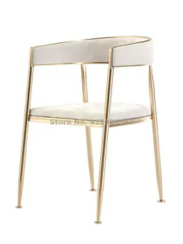 Обеденный стул домашний итальянский легкий роскошный скандинавский мягкий мешок, подходящий для современного минималистичного ресторана, дизайнерский обеденный стол со спинкой 18