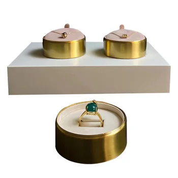 Обручальные кольца Подарочная коробка Металлическое Ожерелье Органайзер Кольца Контейнер Для упаковки ювелирных изделий 13