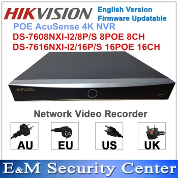 Оригинальный видеорегистратор Hikvision на английском языке DS-7608NXI-I2/8P/S И DS-7616NXI-I2/16P/S POE AcuSense 4K 3
