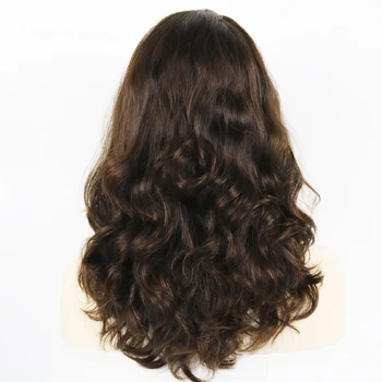 Парик из человеческих волос Sheitel Remy Темно-коричневый 4 Европейских кошерных парика из человеческих волос Remy 1
