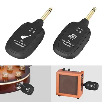 Передатчик беспроводной системы для гитары UHF Встроенный аккумулятор Макс 50 М Оригинальная передача звука для баса гитары