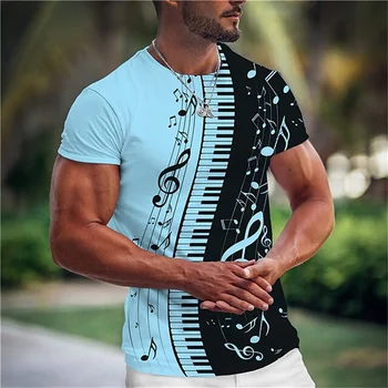 Персонализированная модная мужская футболка Оверсайз, музыкальная 3D футболка, уличная одежда, повседневная праздничная футболка с коротким рукавом 5