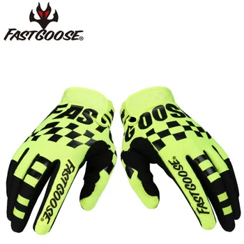 Перчатки для езды на мотоцикле Fastgoose с сенсорным экраном для мобильного телефона с длинным пальцем для гонок на мотоциклах по бездорожью на открытом воздухе MX