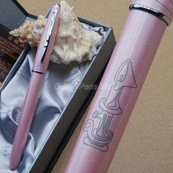 Перьевая ручка Picasso Personality металлическая розово-серебристая с пером 0,5 мм BF007