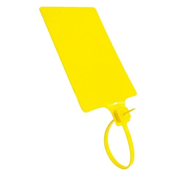 Пластиковые пломбы, бирки для доставки, использование в логистике, большой знак, галстук, общая длина 255 мм, упаковка 100 шт, желтый