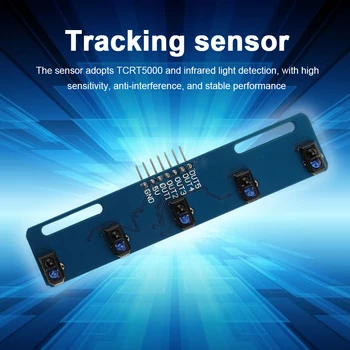 Плата датчика слежения TCRT5000 Высокочувствительный ИК-фотоэлектрический переключатель Барьерный Линейный модуль отслеживания 11