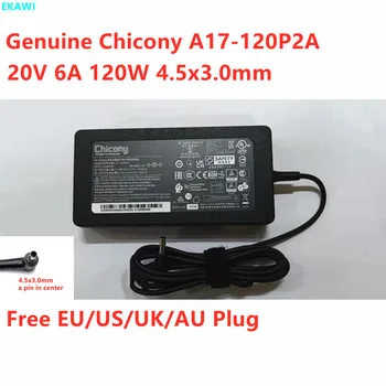 Подлинный Chicony A17-120P2A 20V 6A 120W A120A055P Тонкий Адаптер Переменного Тока Для MSI CF63 MS-16R5 ADP-120VH D Зарядное Устройство Для Ноутбука 15