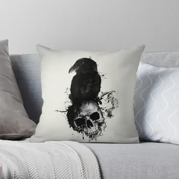 Подушка с изображением Ворона и черепа, декоративные диванные подушки, подушка для сидения, наволочки, чехлы для подушек, наволочка для дивана 6
