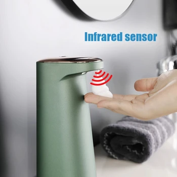 Портативный пенный дозатор жидкого мыла для ванной комнаты кухни Автоматический дозатор мыла USB перезаряжаемый Вспенивающий Бесконтактный Ручной