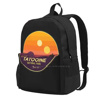 Посетите Школьную сумку Для хранения на Татуине Студенческий рюкзак Морской Национальный парк Татуин Люк Скайуокер Принцесса Лея Хан Соло R2D2 C3Po 4