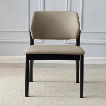 Простой Бытовой Обеденный стул из массива дерева, Скандинавский Современный Книжный стол и стул, Итальянский Легкий Роскошный Дизайнерский стул со спинкой 6