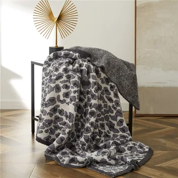 Простой чехол с леопардовым принтом, одеяло, Весенне-осеннее покрывало для дивана в спальне, декоративное одеяло, ножка для чехла для комнаты с кондиционером 8
