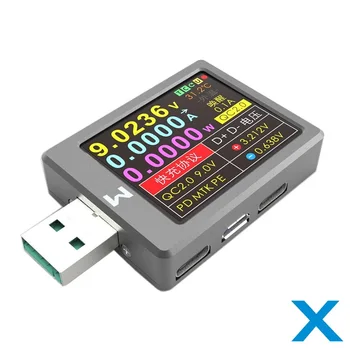 Протокол быстрой зарядки QC4 + PD3.02.0 PPS Емкость USB-тестера вольтметра тока X-MFI 12