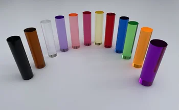 разноцветные акриловые стержни диаметром 20 мм, Плексигласовая планка Lucite, Материал для архитектурной модели DIY, Аксессуары, Световодная ручка 6