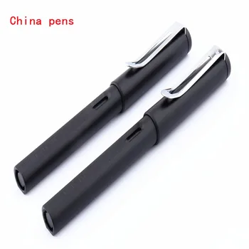 Роскошное качество Jinhao 596 Чисто черные школьные канцелярские принадлежности для студентов, перьевая ручка с тонким пером, лучшие подарочные чернильные ручки 5