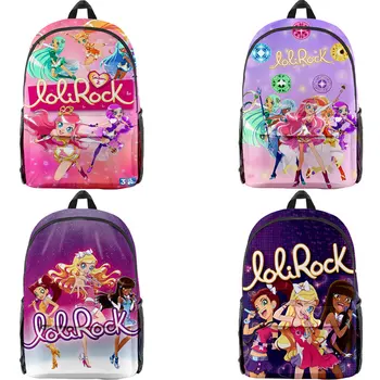 Рюкзак с 3D принтом Kawaii LoliRock, школьные сумки для девочек, Женский дорожный рюкзак, Детские Аниме-рюкзаки Mochila, Детская сумка для книг 10