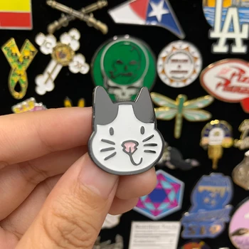 Симпатичный металлический значок с изображением котенка, модное индивидуальное украшение сумки 4