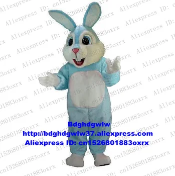 Синий пасхальный кролик с длинным мехом Osterhase Rabbit, костюм-талисман взрослого персонажа, Старт большого семейного сбора zx1270 12