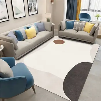 Скандинавский минималистичный ковер Morandi Line Прикроватные ковры для спальни, гостиная, напольный коврик большой площади, Кухня, коридор, Противообрастающие коврики 2