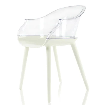 Скандинавский Прозрачный ОБЕДЕННЫЙ стул для столовой, Современный стул для гостиной, Креативный Кофейный дизайнер, Минималистичная мебель для балкона SY50GM 6