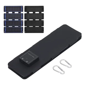 Складное Зарядное Устройство Для Солнечной Панели 14 Вт С Двойным USB-Выходом 0-2.5A с Коэффициентом преобразования 20,5% Солнечное Зарядное Устройство для Наружного использования 5 В 14
