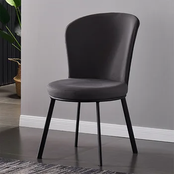 Современный минималистичный домашний обеденный стул со спинкой, удобный обеденный стул с мягкой оберткой 1