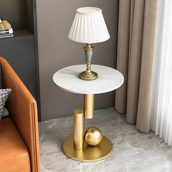 Современный мраморный стол для роскошных офисов, металлический стол с золотым дизайном, минималистичный современный фарфор, мебель для дома El Hogar 11