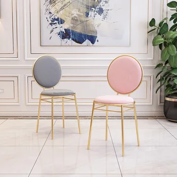 Современный скандинавский Простой обеденный стул, домашний стул с ленивой спинкой, стул для макияжа в общежитии, Легкий Роскошный письменный стол, мебель для гостиной