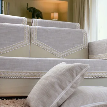 Современный чехол для дивана, диванная подушка, хлопчатобумажная / полиэфирная ткань, мода Четырех сезонов, доступная для домашнего свадебного декора в гостиной 16