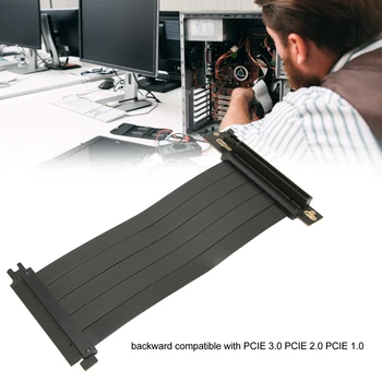 Соединительный кабель PCIE 4.0 X16 Высокоскоростной Гибкий порт PCIE под прямым углом 90 градусов Удлинитель графической карты GPU TN 3