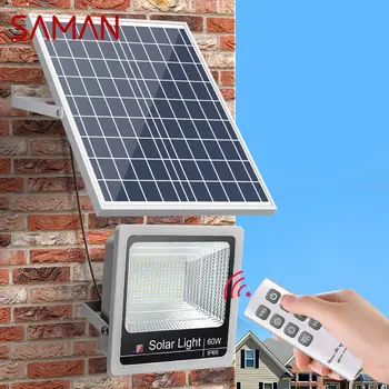 Солнечный прожектор SAMAN, уличный фонарь с дистанционным управлением, водонепроницаемый IP65, светодиодный наружный светильник для сада и балкона 14