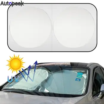 Солнцезащитный козырек на лобовое стекло автомобиля с сумкой для хранения, солнцезащитный козырек для защиты от ультрафиолета и перегрева, аксессуары для интерьера автомобиля 1