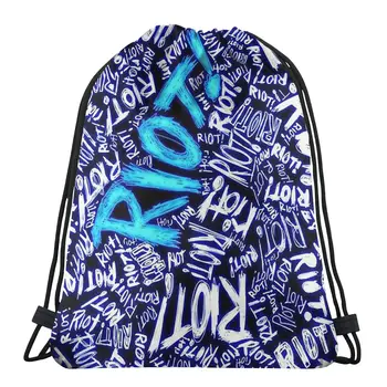 Сумки на шнурках Blue Paper Riot Rock в стиле хип-хоп, спортивная сумка, рюкзак с 3D принтом, сумка для обуви 4