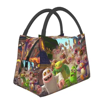 Термоизолированные сумки для ланча My Singing Monsters, женская портативная сумка для ланча для пикника на открытом воздухе, многофункциональная коробка для еды 1